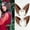 Brown, variant on 2Pcs Soft Pointed Ears Elven Masquerade Ears Makeup Cosplay Renaissance Costume Accessory
