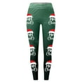 thumbnail image 2 of MKLEKYY Leggings para mujer, leggings con estampado navideño festivo para mujer, pantalones de yoga de cintura alta, mallas deportivas cómodas para fitness y entrenamiento, 2 of 4