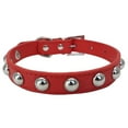 thumbnail image 2 of Flmtop Chien de Compagnie Collier Faux Cuir Réglable Boucle de Sécurité Doux Chaton Sangle de Cou Rouge, 2 of 9