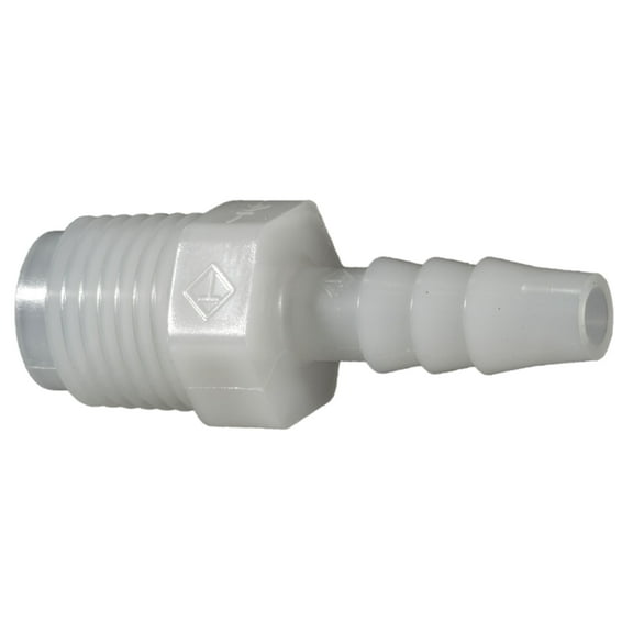1/4" x 1/4MIP Nylon Plastic Hose Barbs HBN-068 (8 pcs.)