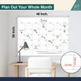 Jumbo 36x48 Dry Erase Calendar Undated, Washable, Laminated Wall