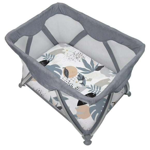 Kushies Pack n Play, Playard, Playpen Fitted Sheet 100% Cotton Percale Soft, Breathable Cozy for baby - Palm Breeze