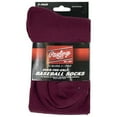 thumbnail image 6 of Rawlings Adult Large Over The Calf Breathable/Nylon Blend Baseball Socks, Maroon, 6 of 6
