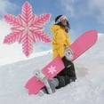 thumbnail image 5 of 4pcs Snowboard Stomp Pad, 3D Snowflake Snowboarding Stomp Pads, PVC Material （White+Gold+Pink+Lake Blue）, 5 of 5