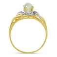 thumbnail image 5 of 14k Yellow Gold Freshwater Cultured Pearl And Diamond Swirl Ring, 5 of 6