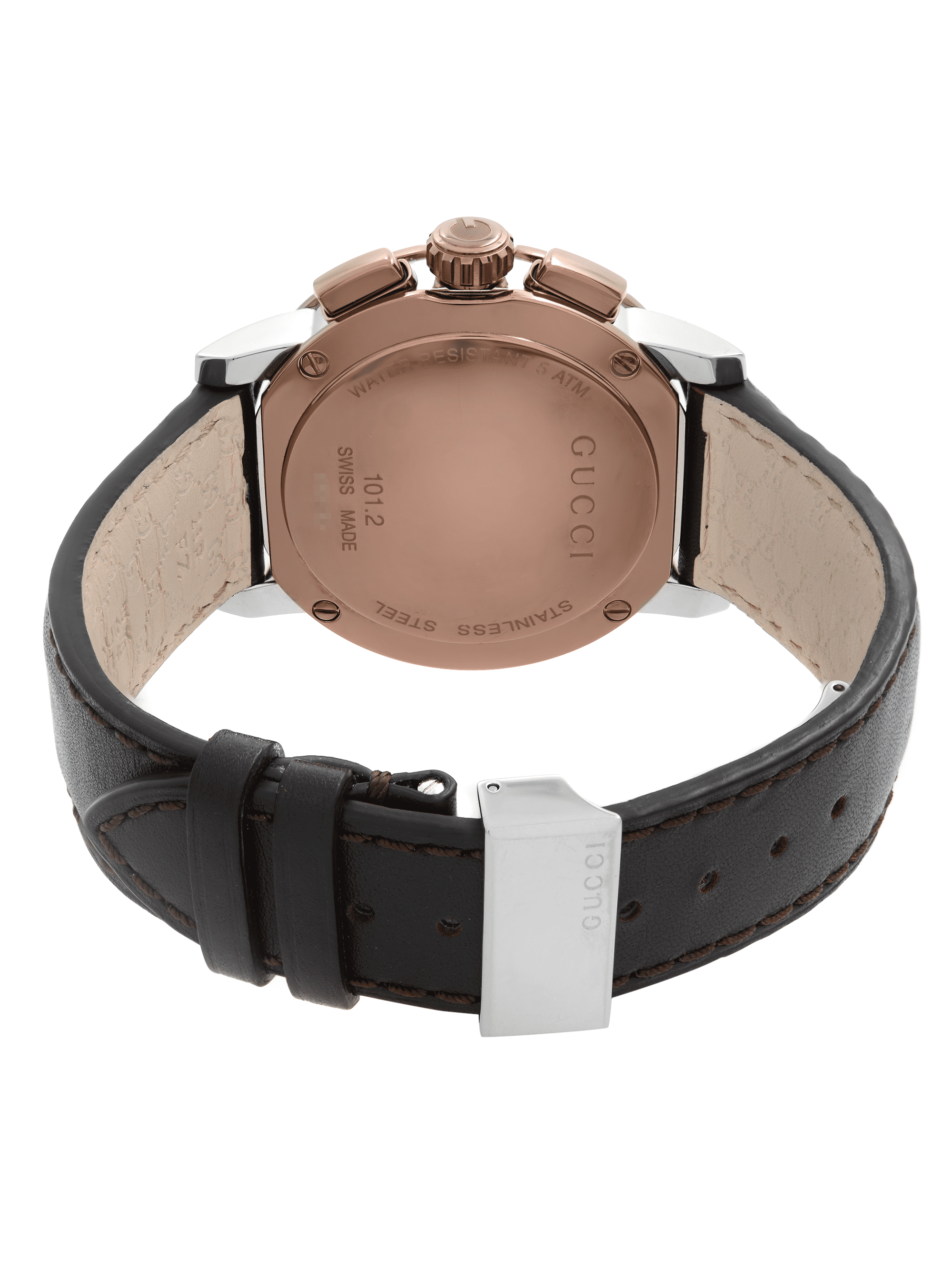 Gucci G Chrono XL Steel Chronograph Black Dial Quartz Men Watch