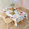 thumbnail image 5 of Pioneer Flower Floral Print Pattern Rectangle Tablecloth 60"x120",Waterproof Polyester Rectangle Table Cloth, Wipeable Spillproof Polyester Tablecloth for Dining, Camping, Indoor and Outdoor, 5 of 6