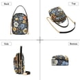 thumbnail image 3 of FORMRS Crossbody Bag for Women Quilted Travel Shoulder Cell Phone Purse with Chain Strap Handbag, Navy Floral Pattern, 3 of 7