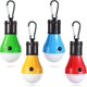 thumbnail image 1 of Linterna LED para tienda de campaña, bombilla de emergencia portátil impermeable para exteriores, alimentada por batería con gancho de clip, (4 paquetes), 1 of 5