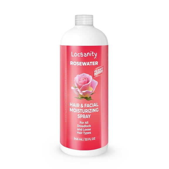 Locsanity Rosewater and Peppermint Daily Moisturizing Spray – Jumbo Size Hydrating Dreadlock Spray to Nourish The Scalp and Protect Hair from Oil and Buildup (32oz)