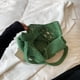 thumbnail image 4 of Bolso Hombro Ganchillo para Mujer Exterior Calado Con Patrón Flores () Verde, 4 of 8