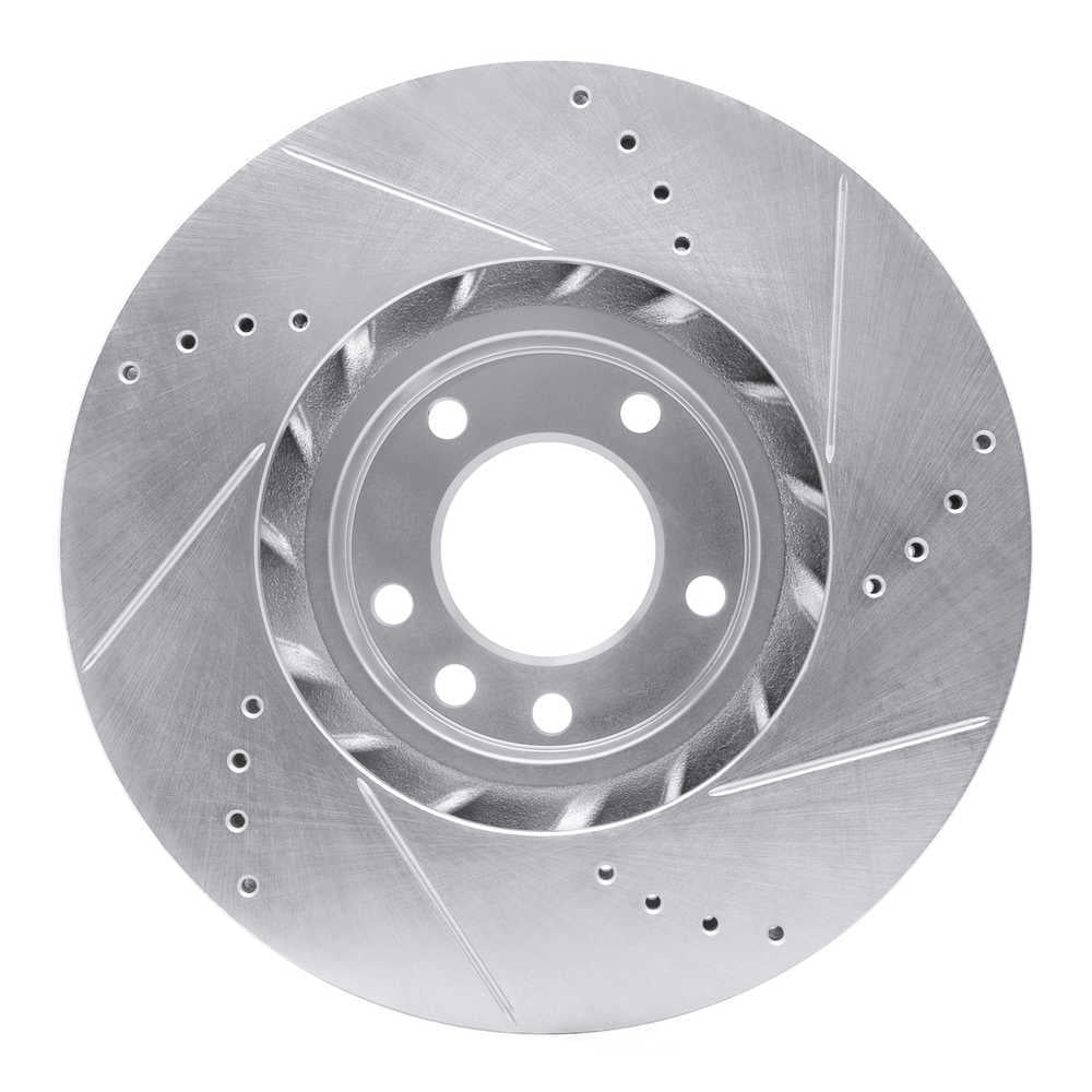 Dynamic Friction Company 631-74056D DFC Brake Rotor - Drilled And Slotted - Silver