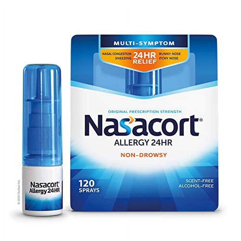 Nasacort Allergy 24Hr Non-Drip Nasal Spray 120 Sprays, 0.57 oz