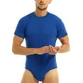 thumbnail image 5 of INCERUN Men's Short Sleeve Leotard Bodysuits Romper Brief Tops, 5 of 11