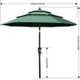 thumbnail image 5 of ABCCANOPY 11FT 3 Tiers Patio Umbrella With Crank Handle, Forest Green, 5 of 6