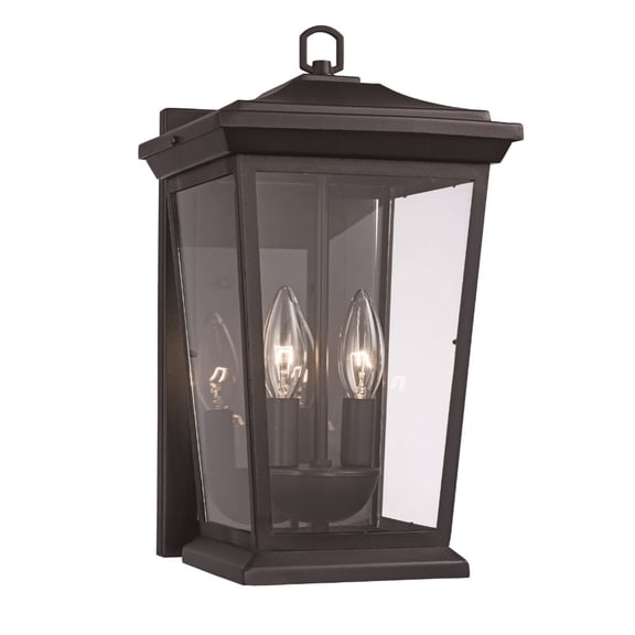 Trans Globe Lighting 50771 Turlock 3 Light 17" Tall Outdoor Wall Sconce - Black