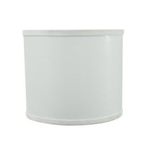 Aspen Creative 31101 Transitional Drum (Cylinder) Shaped Spider Construction Lamp Shade in White, 12" wide (12" x 12" x 10")