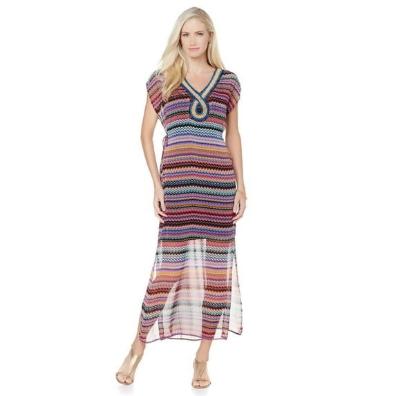 Brittny Gastineau Multicolored Printed Caftan