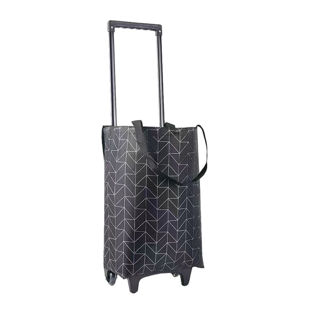 Miangastore Sac de Magasinage avec Roues Sacs à Roulettes Chariot Réutilisable Sacs d'Épicerie Portatifs Grand Sac à Main de Voyage pour Voyager Magasinage