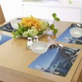 thumbnail image 4 of Ambesonne Summer Place Mats Set of 4, Lake Sea View Holiday, Standard Size, Blue White and Green, 4 of 6