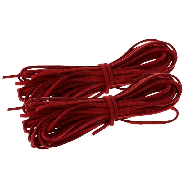 2pieces 5m pu cordón de cuerda de cuero para collar pulsera diy hallazgos rojo Sunnimix Cordón de la cadena de DIY de la joyería