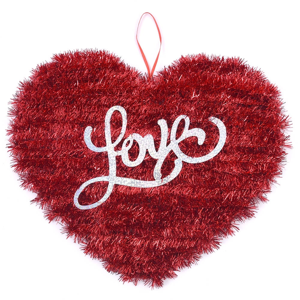 Valentines Day Tinsel Heart