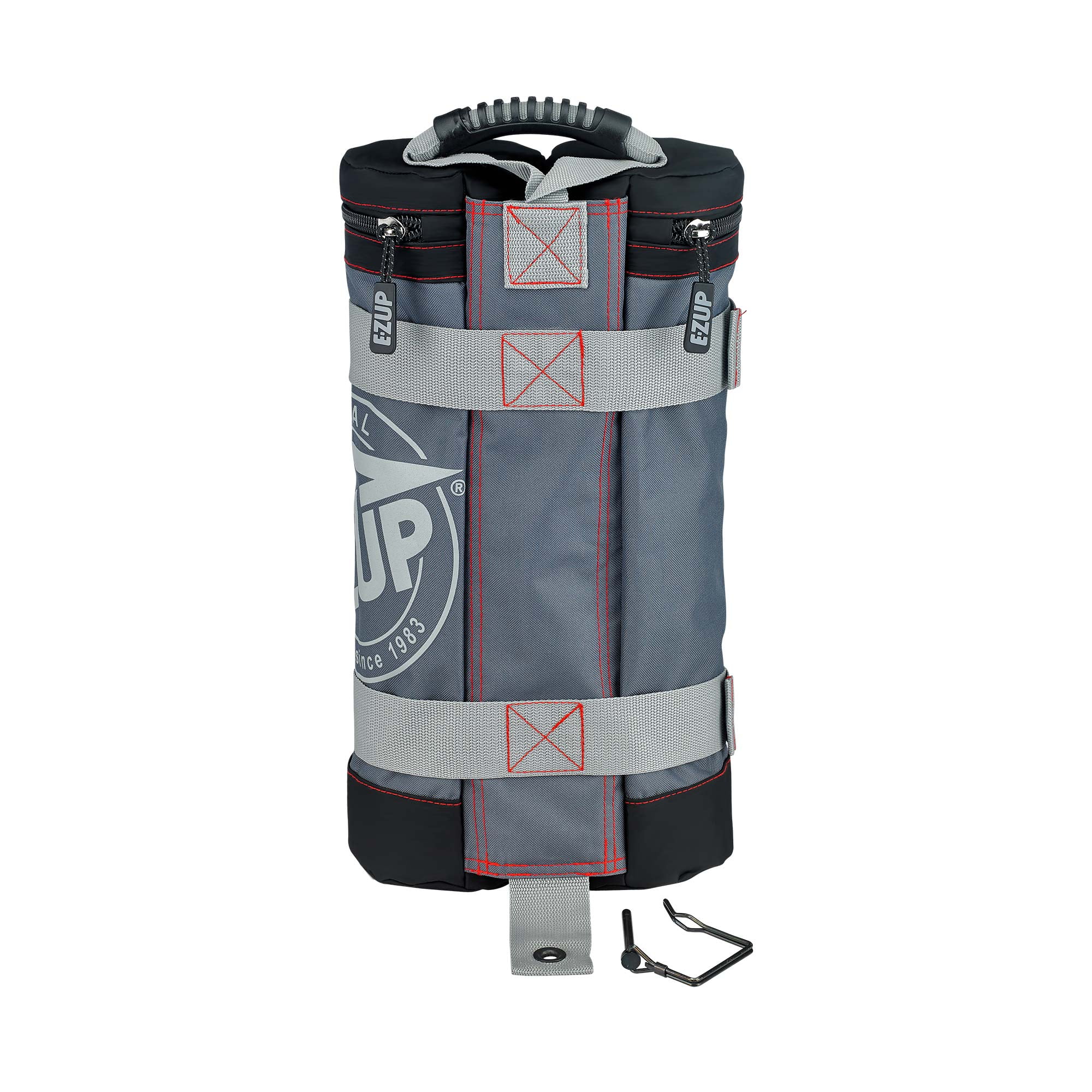  E-Z UP WB3GYBK4 Fillable Deluxe Set of 4, Holds up to 45 lbs.  Each Weight Bags, Gray/Black : Sports & Outdoors
