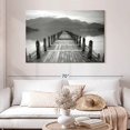thumbnail image 2 of Elephant Stock Lake Pier I Wall Art - Horizontal Canvas Wall Art - Living Room Wall Decor - Nautical Canvas - Black And Gray Decor By Photoinc Studio - 48" x 32", 2 of 8