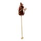 thumbnail image 3 of Caballo de palo de juguete para montar, divertido juego de simulación de caballito de juguete para niños y niñas, regalo para niños Café con ruedas, 3 of 9