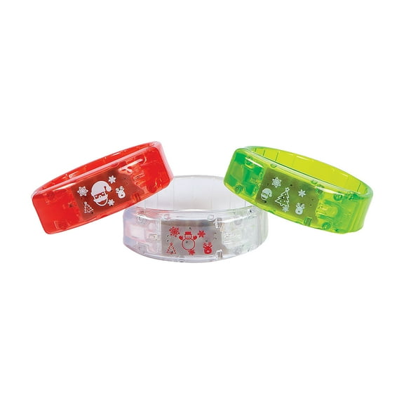 Christmas Light-Up Bracelets - 12 Pieces - Less Than Perfect