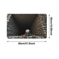 thumbnail image 3 of Halloween 3D Optical Illusion Brick Bottomless Area Rug - Non-Skid Quick Dry Scary Mat for Bathroom Bedroom Living Room, Soft Polyester Floor Carpet for Fall Home Decor and Party Accent, 3 of 9