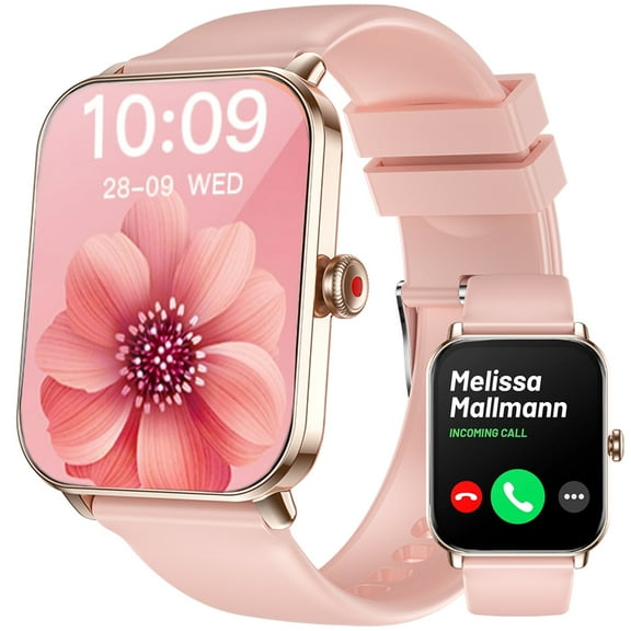Women'S Smartwatch, 1.85-Inch High-Definition Full Touch Screen, With Making And Answering Calls, Ip68 Waterproof Smartwatch, Suitable For Android Ios Phones. Pink