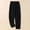 Black, variant on Summer Cropped Loose Thin Retro Literary Versatile Slit Slacks Women's Cropped Pants White L