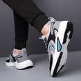 thumbnail image 5 of Men's 2025 Spring New Breathable Running Shoes - Lightweight Shock-Absorbing Anti-Slip Sneakers with PU Mesh & Teal Accents, Low-Top Design for Hiking, Outdoor, Casual & Daily Wear, Hiking Footwear,, 5 of 7