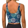 thumbnail image 4 of Goofa Bohemian Mandala Printed Sports Bras for Women, High Impact Running Bra Workout Crop Tank Tops Longline Sports Bra Push up-Medium, 4 of 9