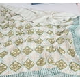 thumbnail image 2 of Dhaka International 100% Cotton Handmade Block Printed Bedspread | Lightweight Reversible Bed Cover for All Seasons - ( green - 60x90 " Single / Twin Size ), 2 of 4