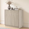 thumbnail image 3 of LKTART Storage Sideboard Credenza Cabinet Mid Century Modern 2-Door Adjustable Shelf 31.5 Inch Rock Gray, 3 of 9