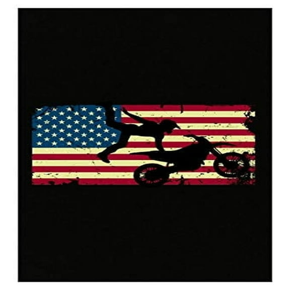 American Flag Motocross Poster - Wall Art Gift