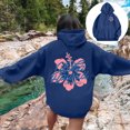 thumbnail image 2 of RATTOYY Womens Hooded Pullover Basic Floral Letter Printed Loose Tops Female Comfy Leisure Hooded Sweatshirts, 2 of 5