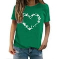 thumbnail image 1 of T-Shirts de la Saint-Valentin pour Femmes, T-Shirts Graphiques Cœur d'Amour, T-Shirts Graphiques Mignons pour Adolescentes, T-Shirts Décontractés Imprimés pour la Saint-Valentin, T-Shirt Col Rond Imprimé, Chandail pour Femmes, 1 of 8
