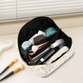 thumbnail image 2 of FORMRS Makeup Bag Travel Cosmetic Organizer for Women Fold Flat Zipper Pouch with Handle, Small Floral Pattern, 2 of 8