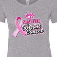 thumbnail image 4 of Inktastic I Survived Breast Cancer with Pink Ribbon Women's T-Shirt, 4 of 5