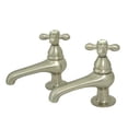 thumbnail image 1 of Kingston Brass KS3208AX Basin Cock Lavatory Faucet - Satin Nickel, 1 of 1