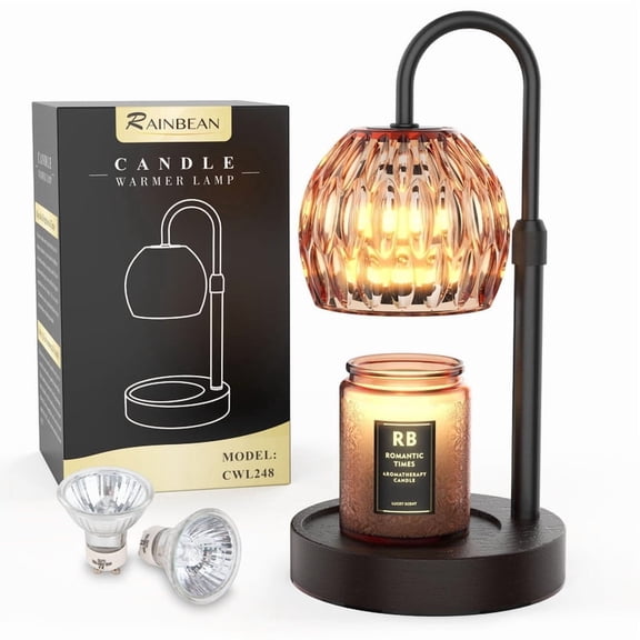 LiMoTech Lamp Warmer with Aromatic Candle Lamps,Candle Warmer Lamp with Timer Dimmable, Birthday Gifts for Women Mom, House Warming Gifts New Home Decor, Wax Melt Warmer for Jar Candles,(Black Pole)