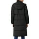 thumbnail image 3 of Abrigo acolchado grueso de invierno para mujer INSPIRE CHIC, parka cálida, chaqueta de plumas con capucha, abrigo largo acolchado, negro, 3 of 6