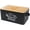 Black Box, variant on Bread Box with 3pcs Jars Coffee Sugar Tea for Kitchen Countertop White Metal Bread Box with Bamboo Board Cover Pastry Storage Container Set Kitchen decor (Bread box-1)