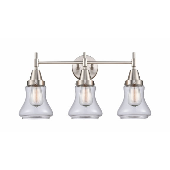 447-3W-SN-G192 Innovations Lighting Bellmont - 3 Light Bath Vanity-11.5 Inches Tall and 24 Inches Wide-Satin Nickel Finish-Clear Glass Color