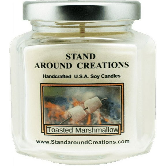 TOASTED MARSHMALLOW HEX 6-OZ. ALL NATURAL SOY CANDLE