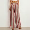 thumbnail image 5 of biudgviw Wide Leg Pants for Women Elastic Waist Striped Palazzo Pants Lightweight Casual Loose Beach Travel Pants with Pockets, 5 of 5