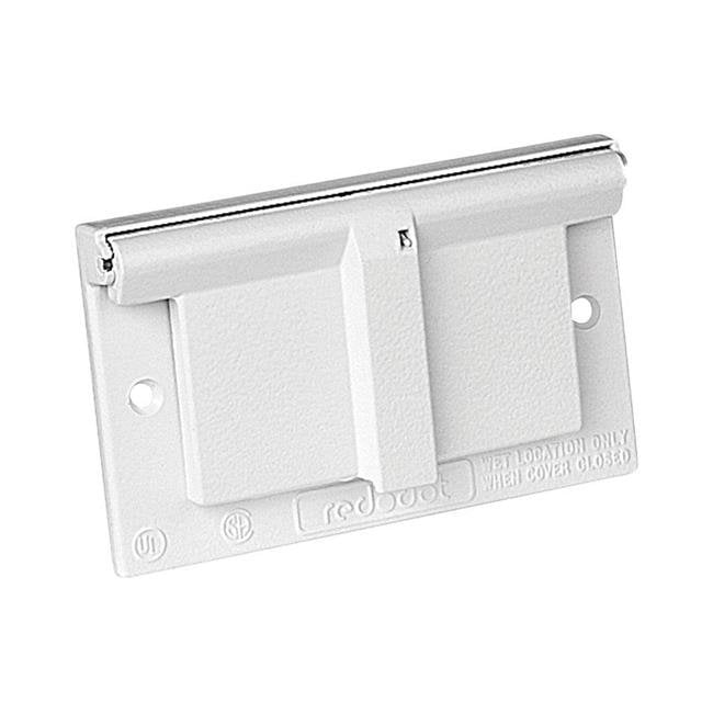 Red Dot 3819828 Rectangle Zinc 1 Gang Weather Proof Receptacle Box Cover for 1 GFCI Receptacle